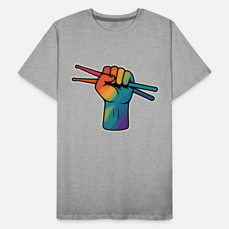 Drummer Pride – Rainbow Fist with Sticks