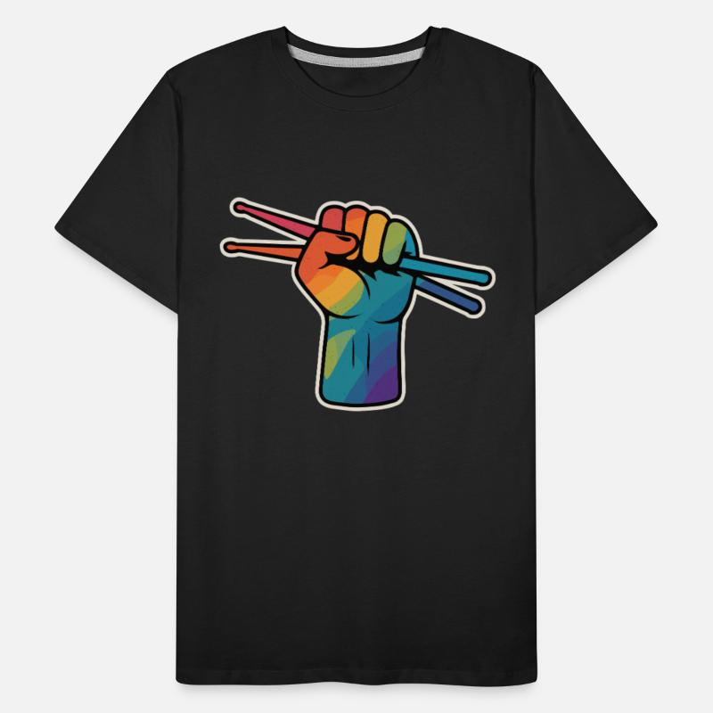 Drummer Pride – Rainbow Fist with Sticks