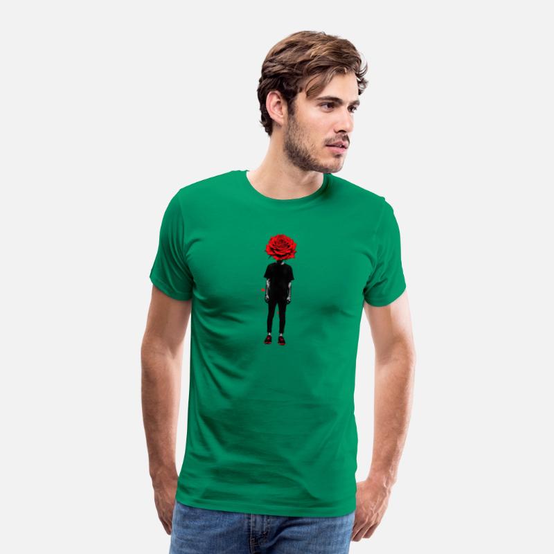 Dude With Red Rose Head