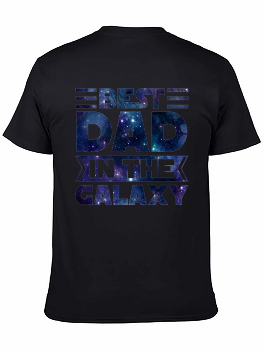 Best Dad in the Galaxy T-Shirt - Space Design