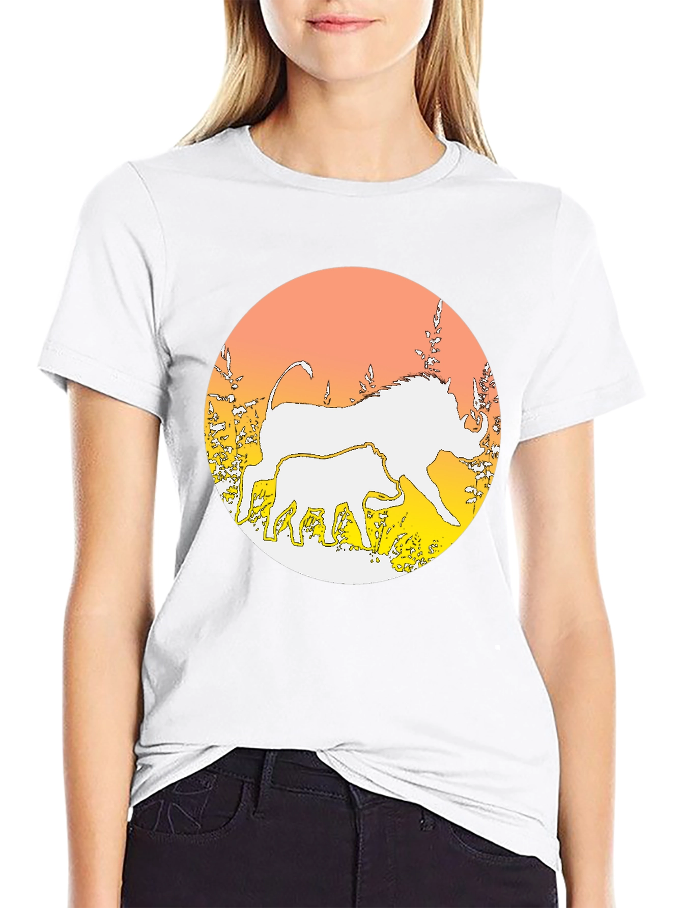 Warthog Graphic Print Crewneck T-Shirt
