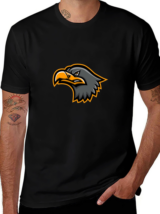Black T-Shirt with Eagle Graphic