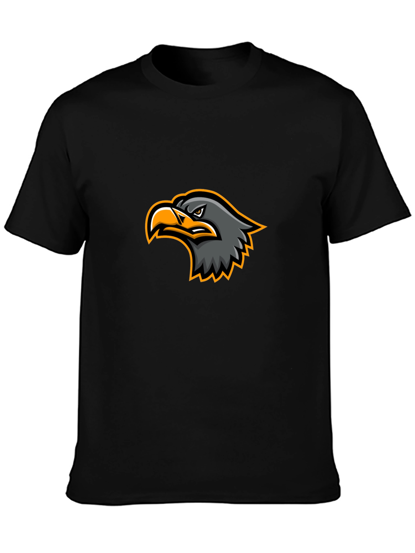 Black T-Shirt with Eagle Graphic