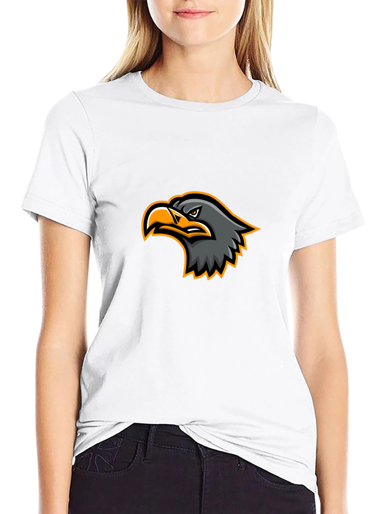 Black T-Shirt with Eagle Graphic