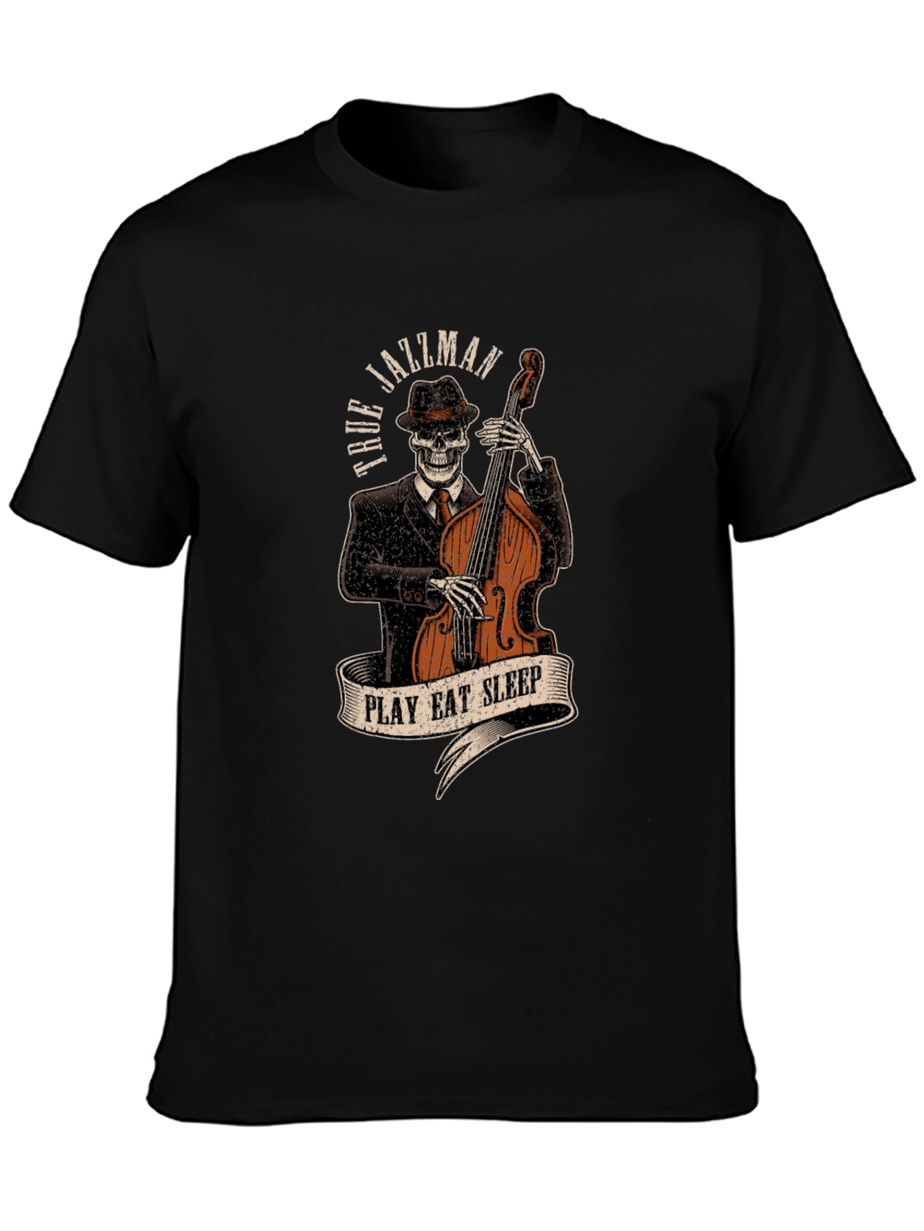 True Jazzman Skeleton Graphic T-Shirt