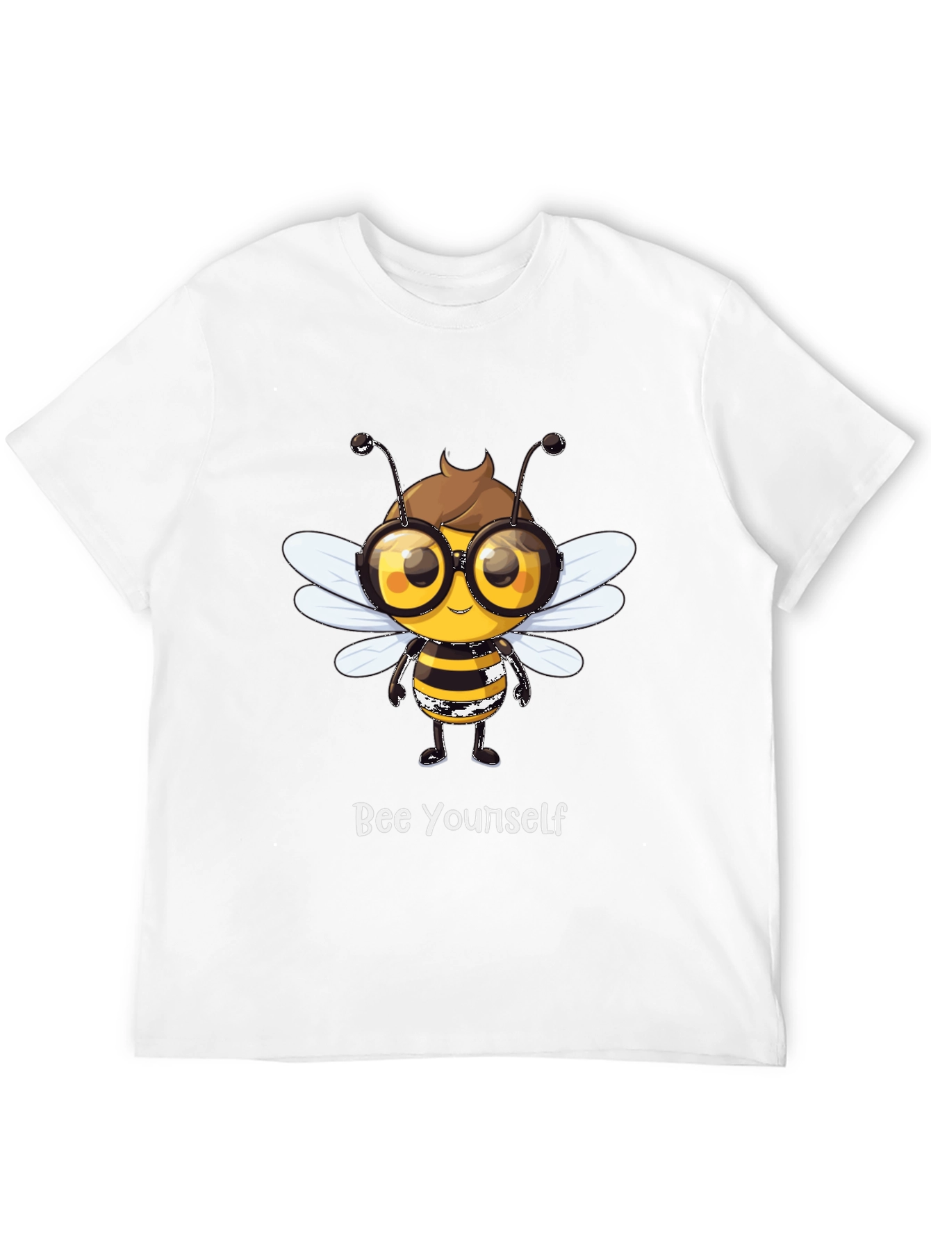 Bee Yourself Graphic T-Shirt - Stylish Black Tee