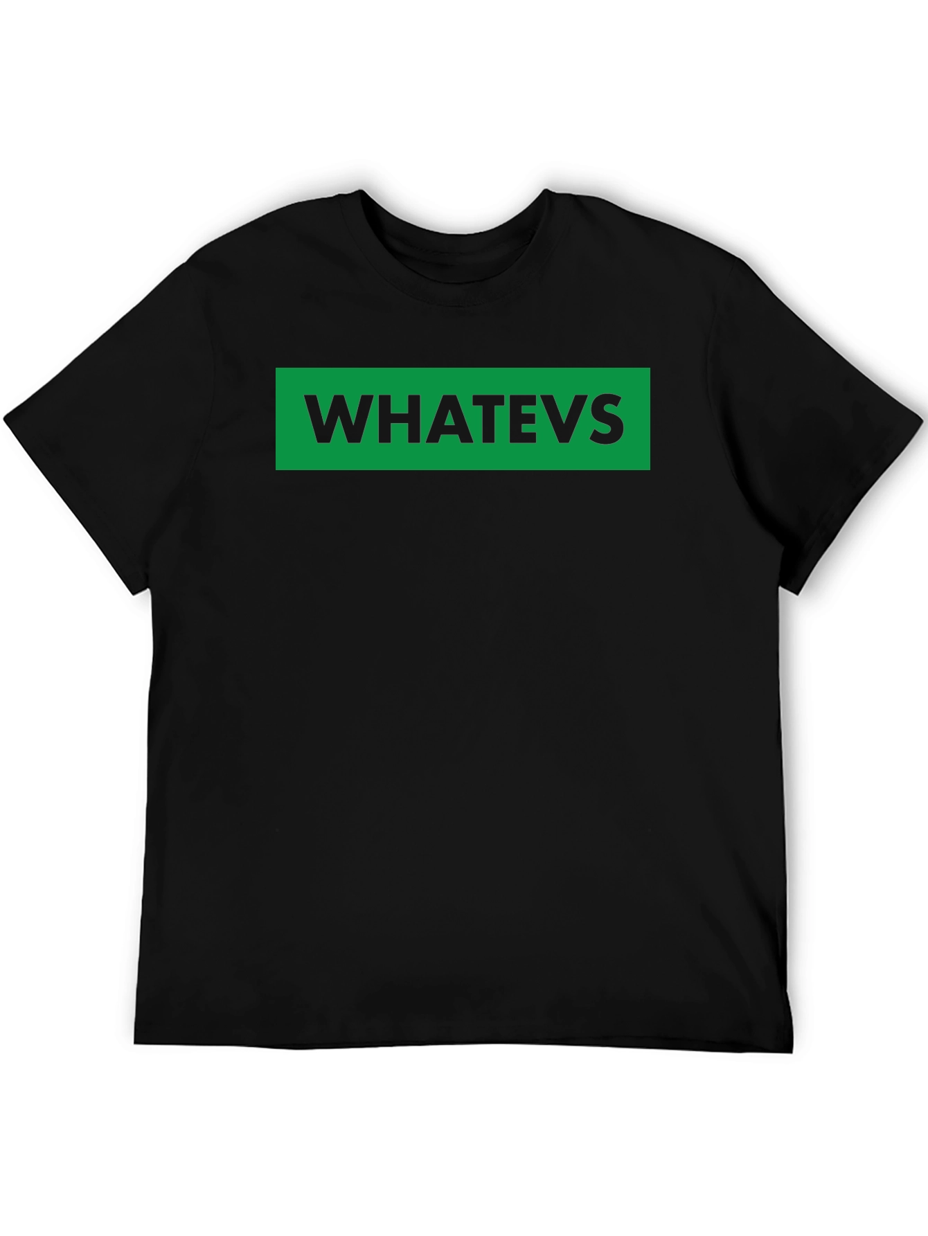 Whatevs Green Box Black T-Shirt