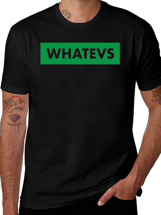 Whatevs Green Box Black T-Shirt