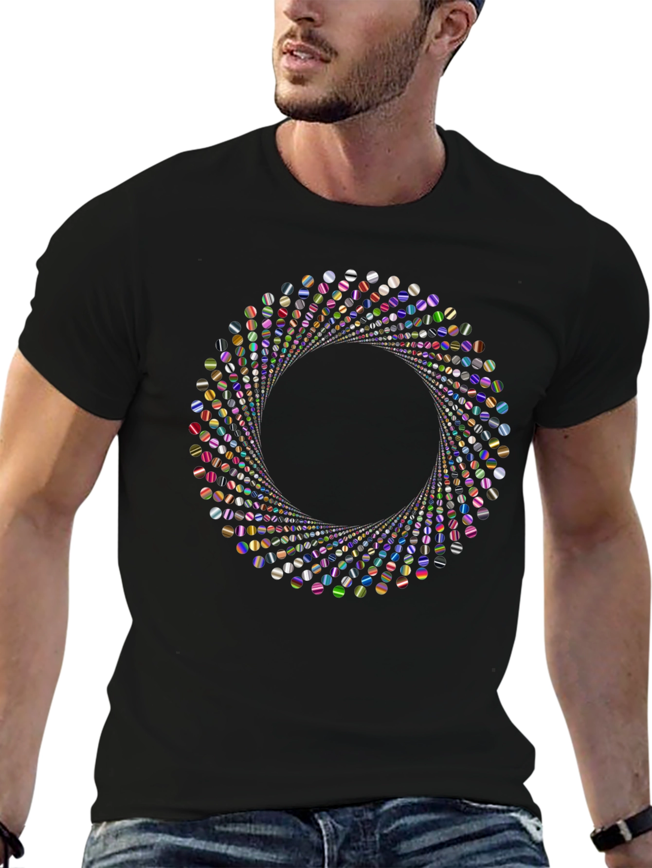 Abstract Vortex Graphic T-Shirt - Modern Design