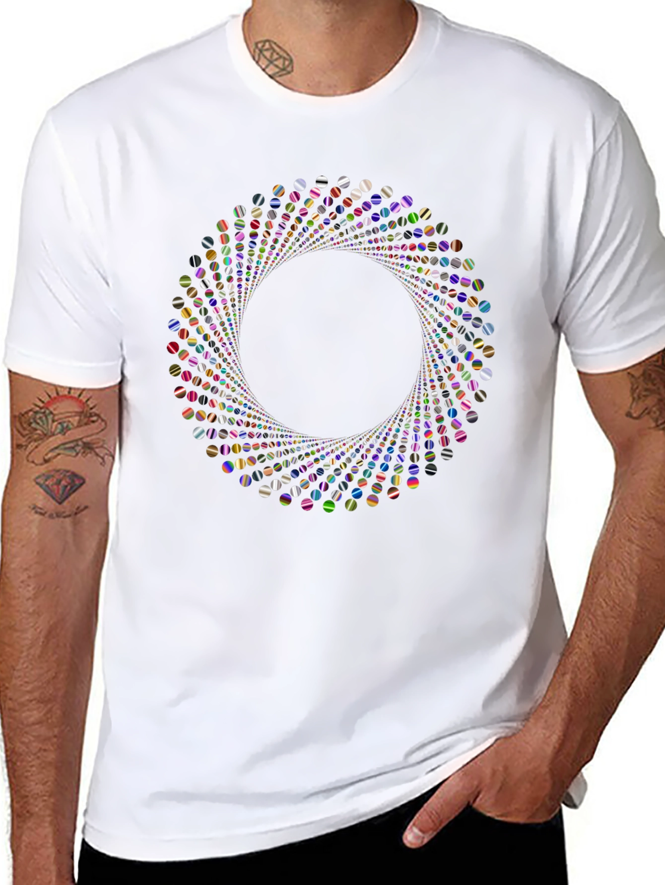 Abstract Vortex Graphic T-Shirt - Modern Design