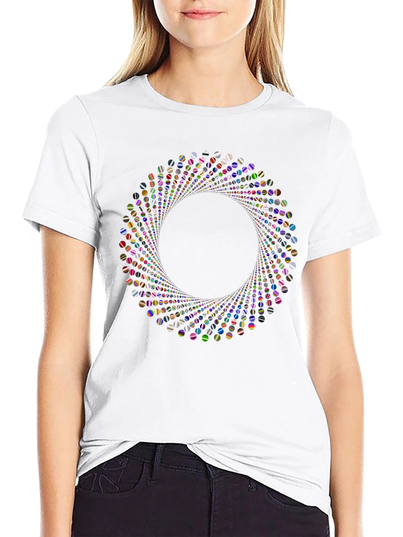 Abstract Vortex Graphic T-Shirt - Modern Design