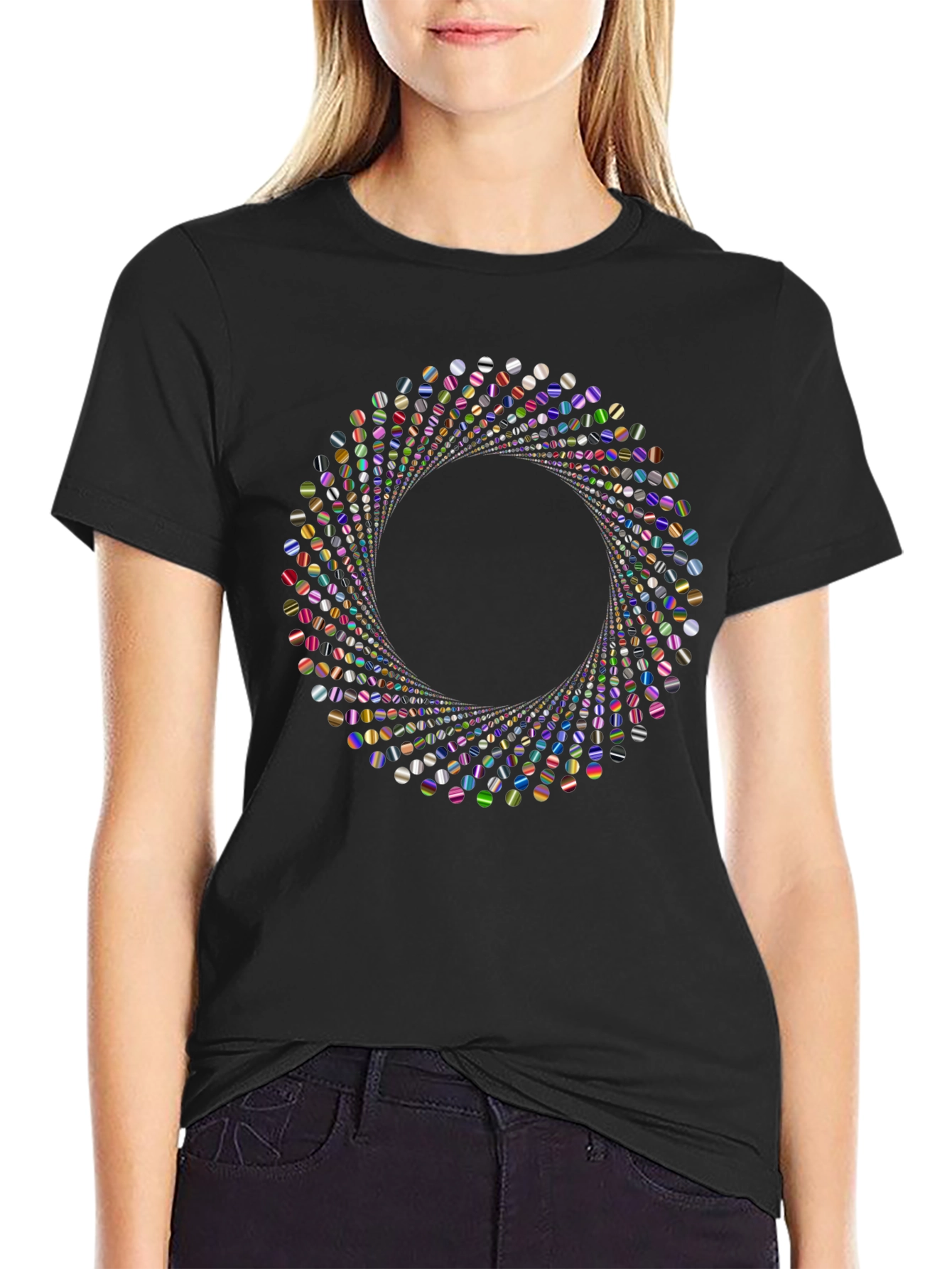 Abstract Vortex Graphic T-Shirt - Modern Design