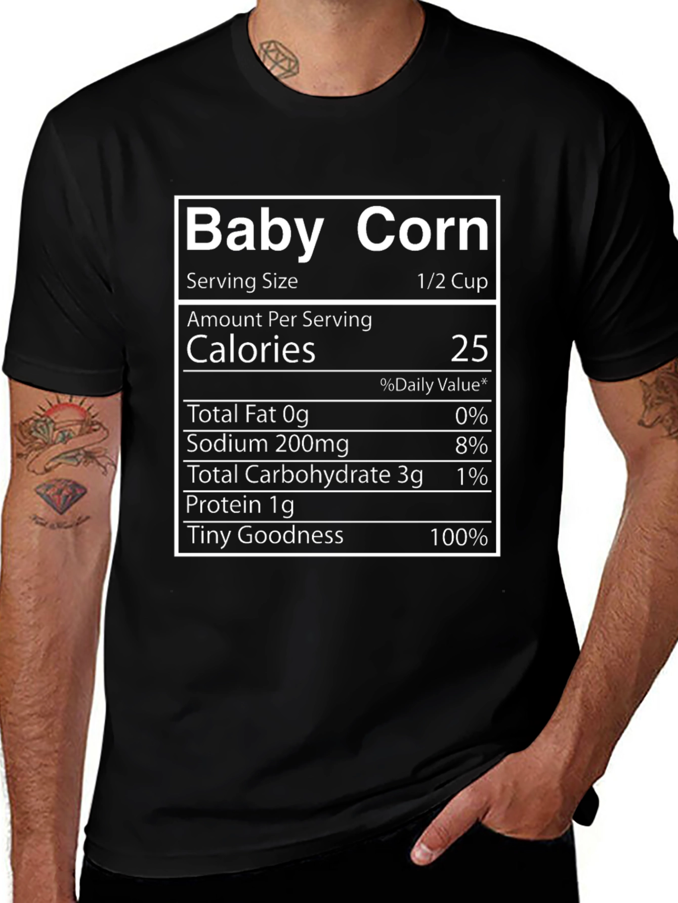 Baby Corn Nutrition Facts T-Shirt