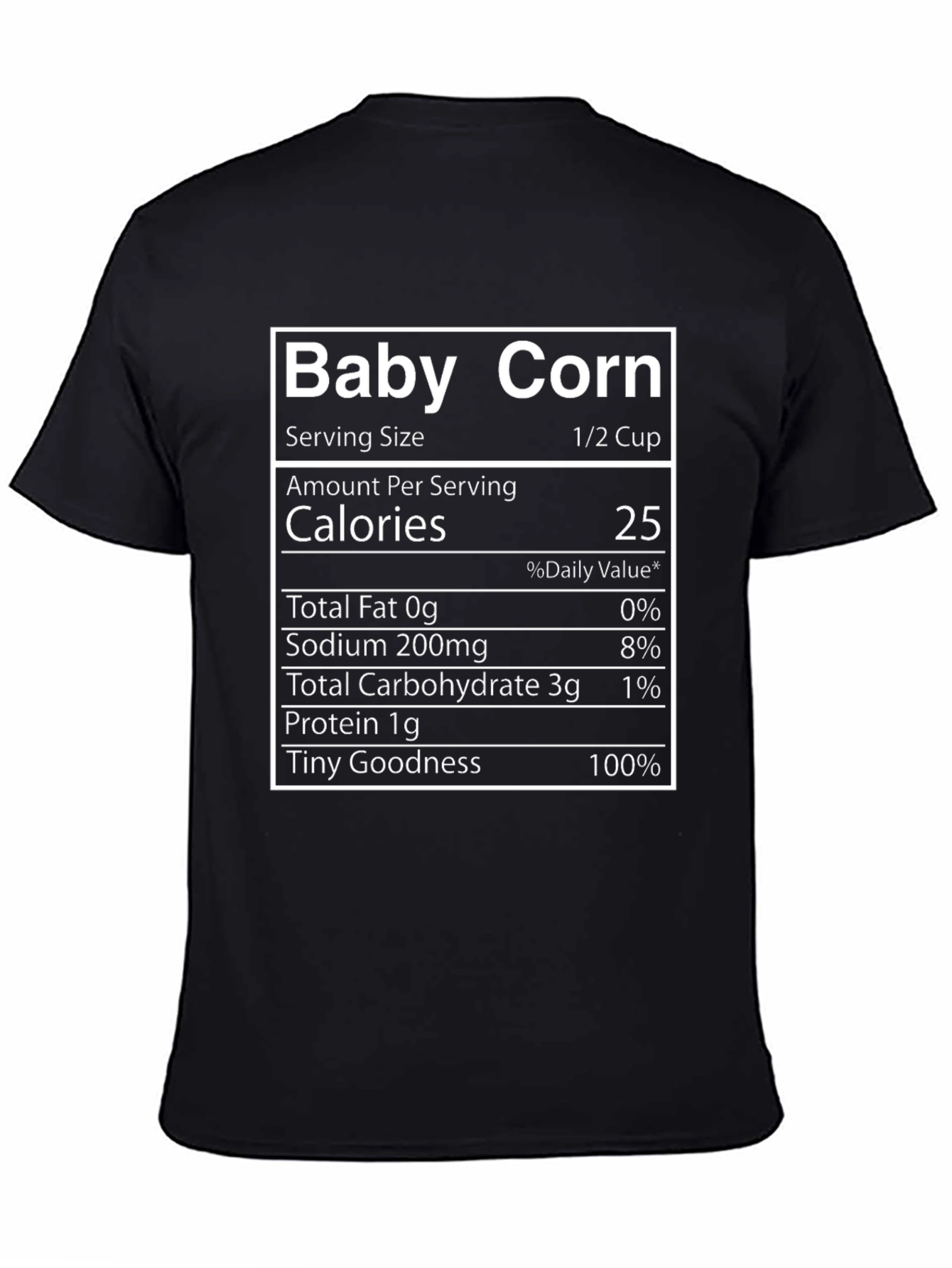 Baby Corn Nutrition Facts T-Shirt