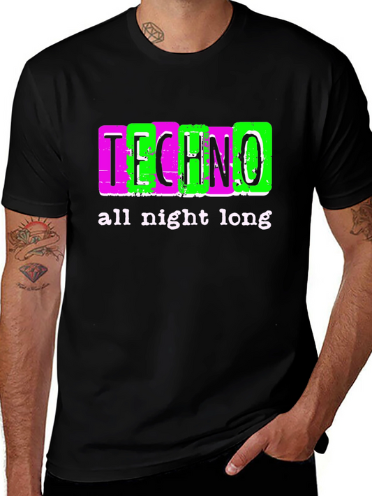 Techno All Night Long Graphic Tee