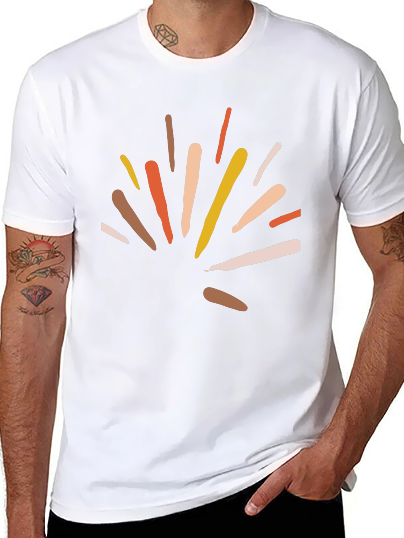 Abstract Graphic Black T-Shirt - Stylish Casual Wear