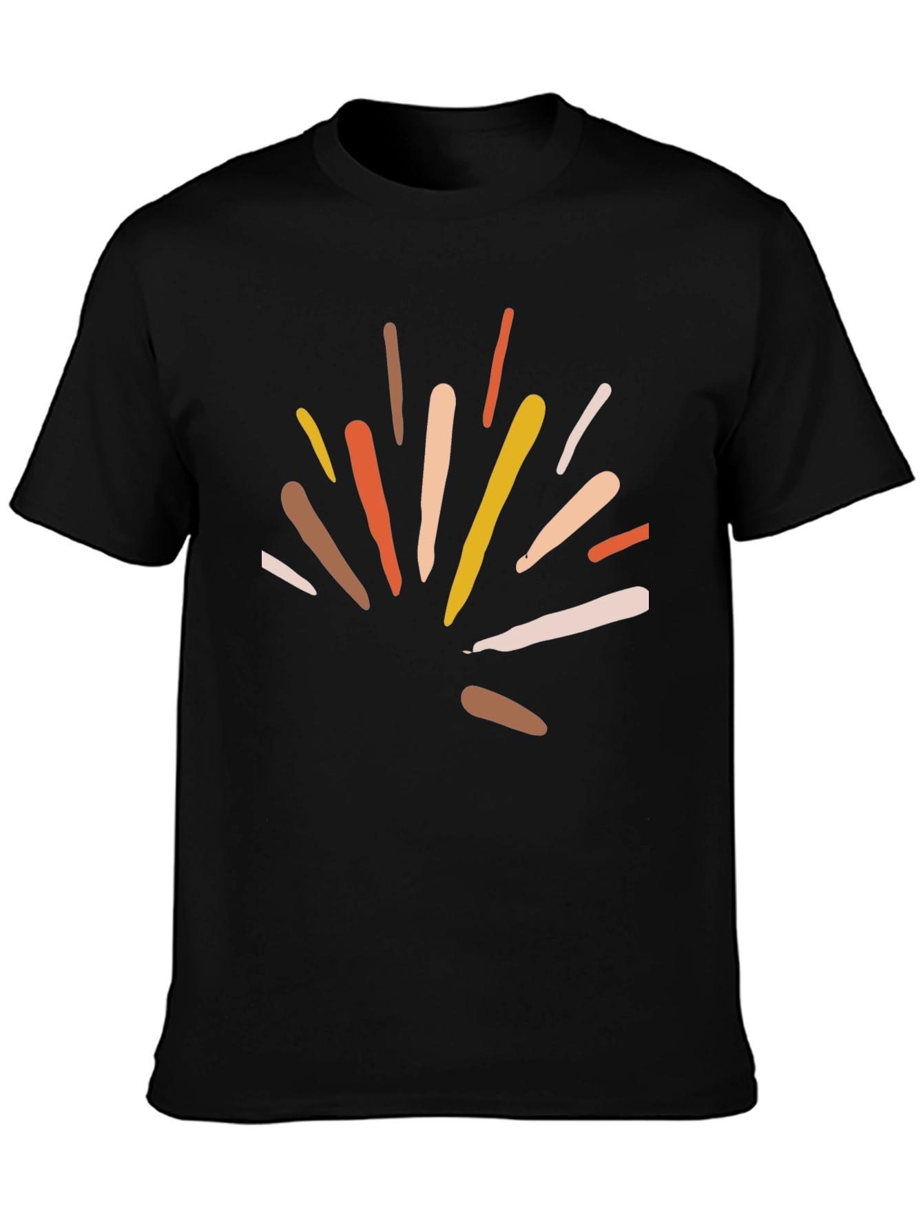 Abstract Graphic Black T-Shirt - Stylish Casual Wear