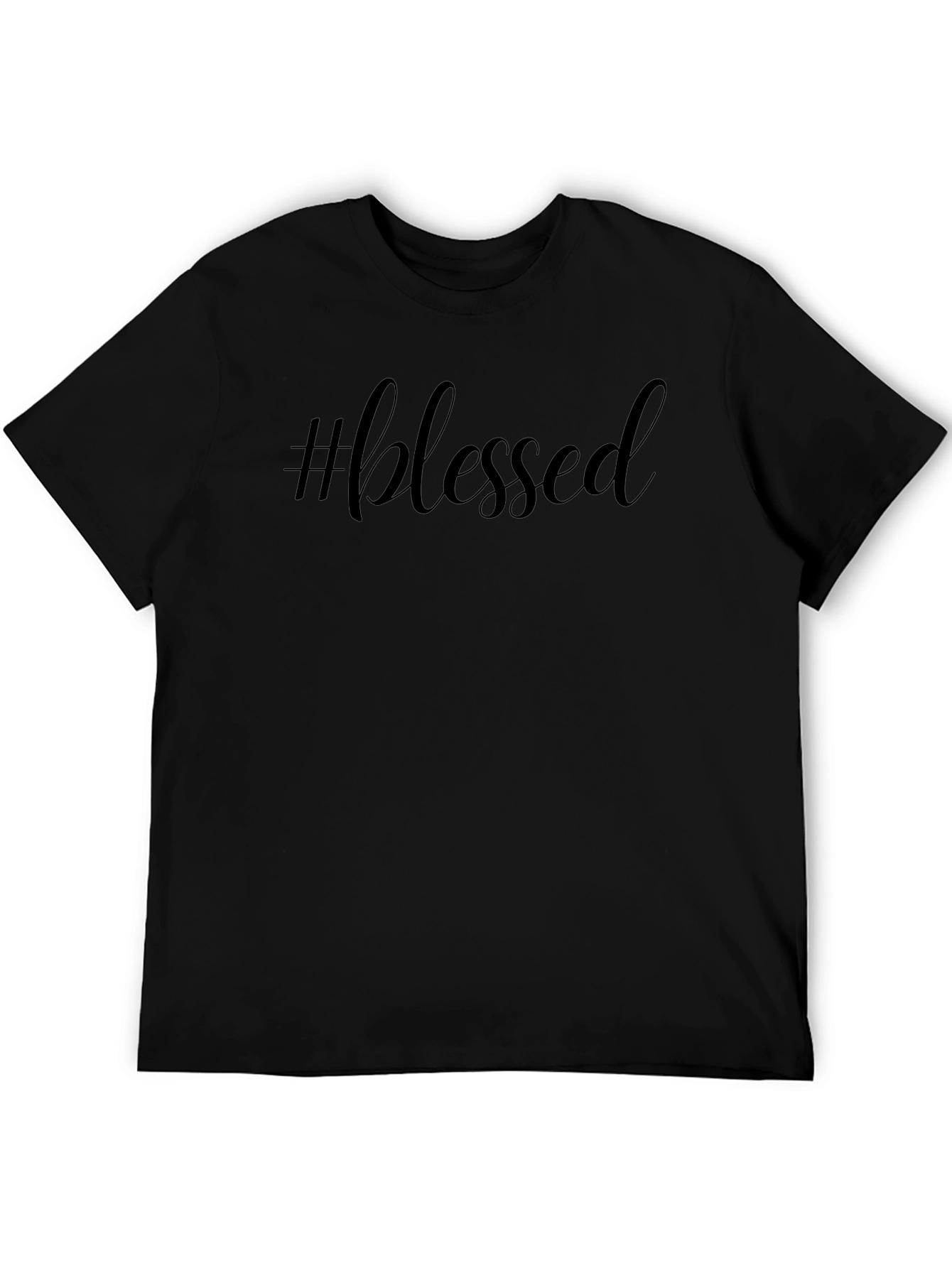 #blessed Black Crew Neck Short Sleeve T-Shirt