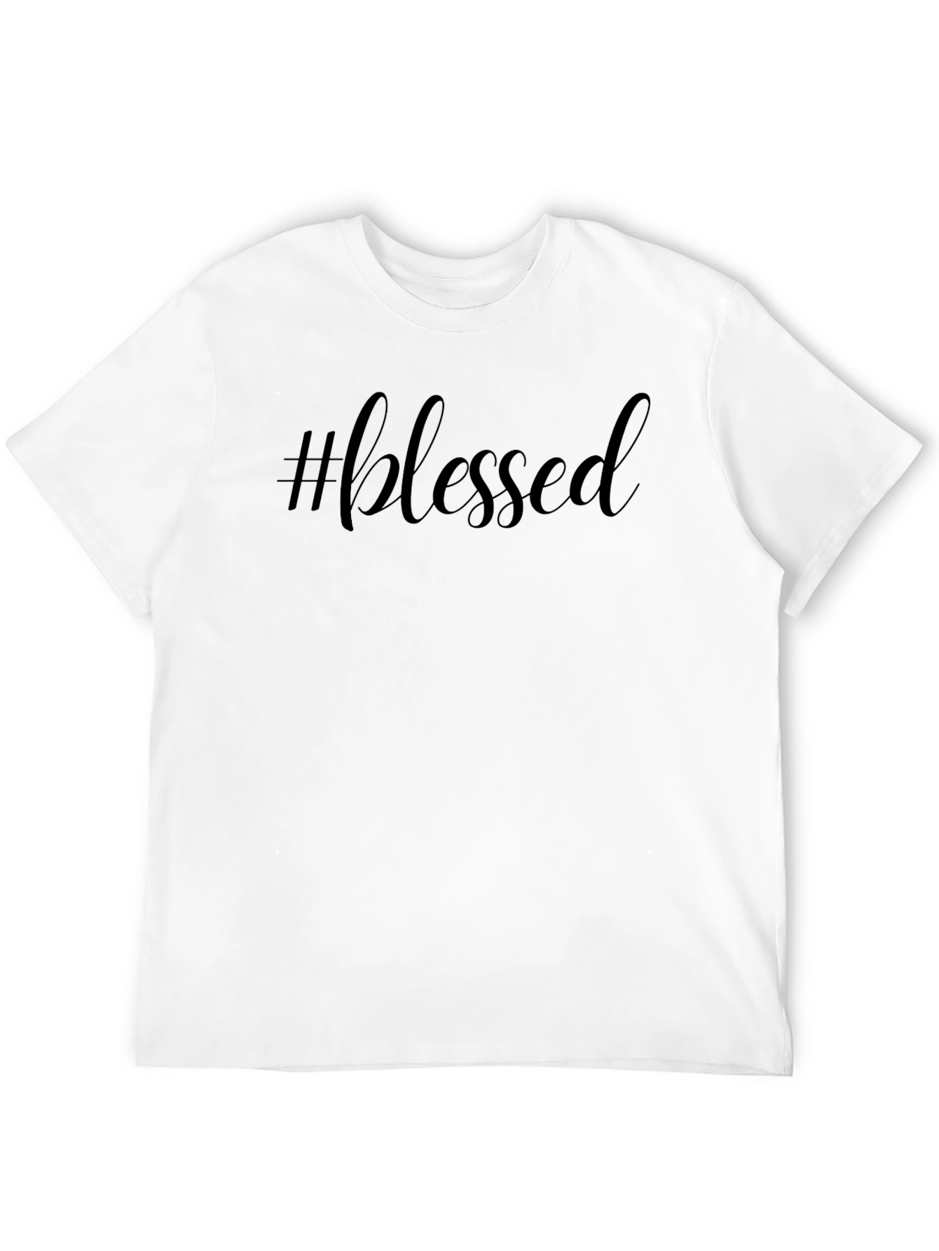 #blessed Black Crew Neck Short Sleeve T-Shirt