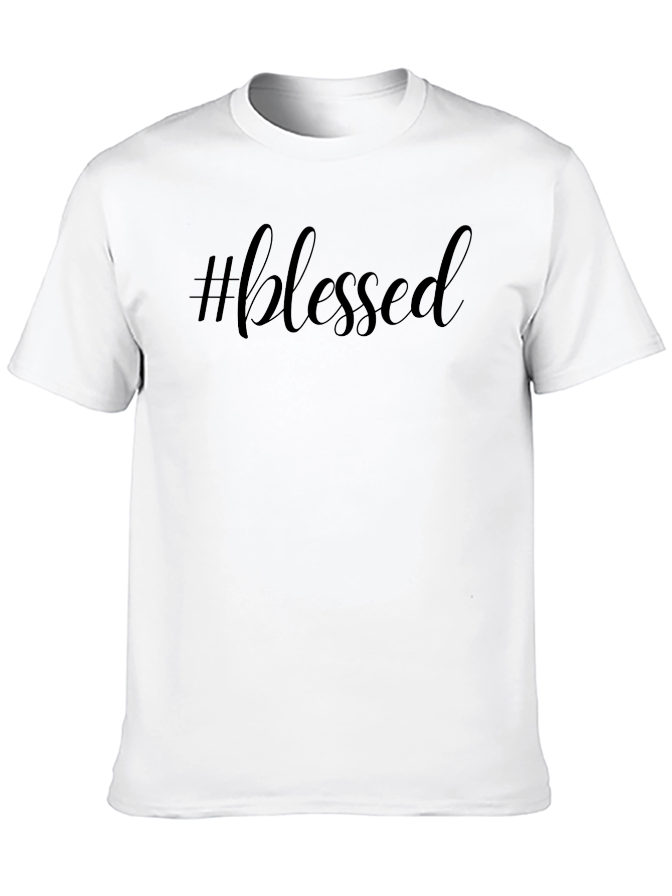 #blessed Black Crew Neck Short Sleeve T-Shirt