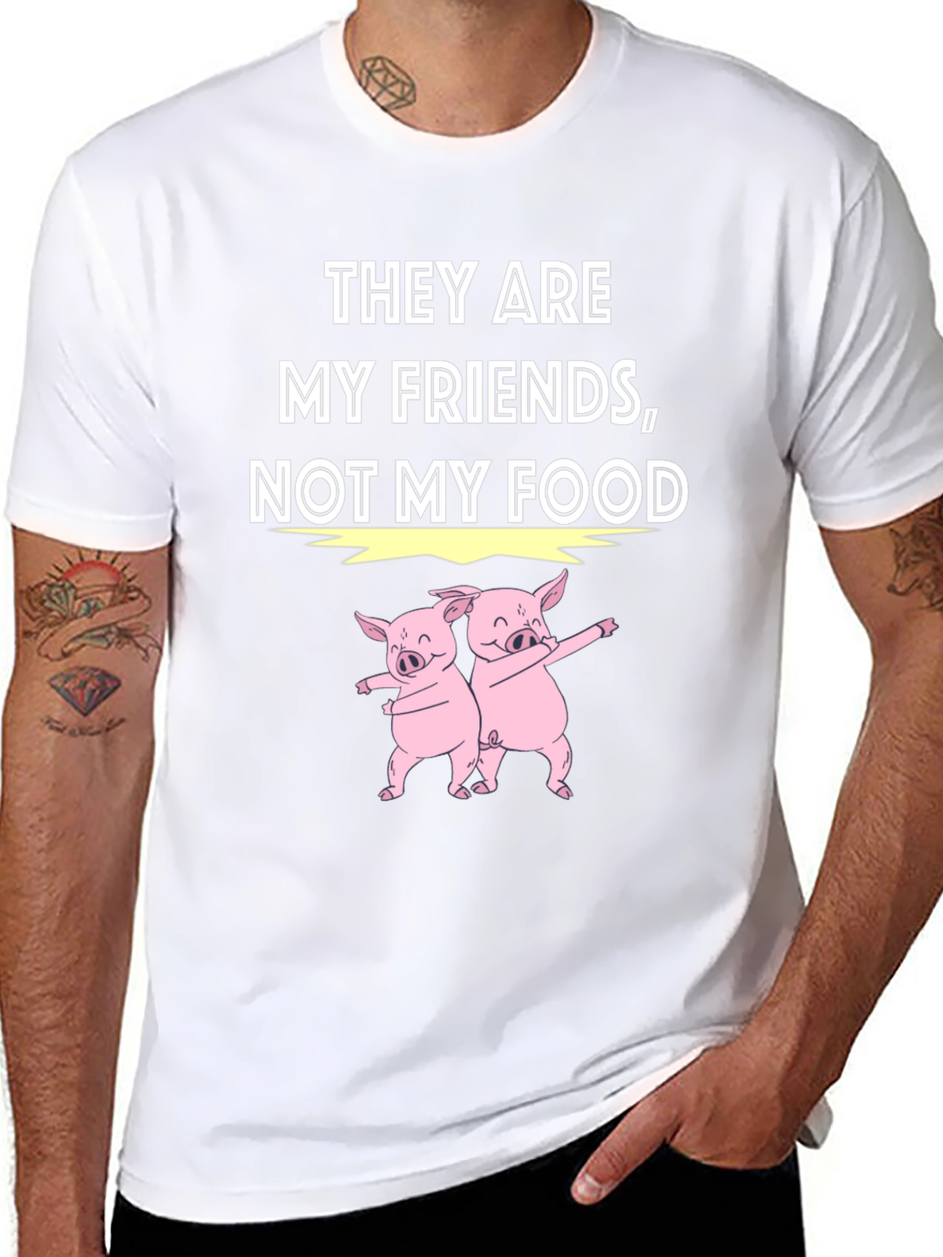 Vegan Pig Friends Graphic Tee