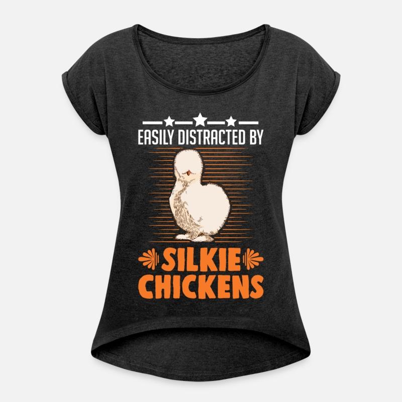Easily Distracted By Silkie Chicken's Chicken