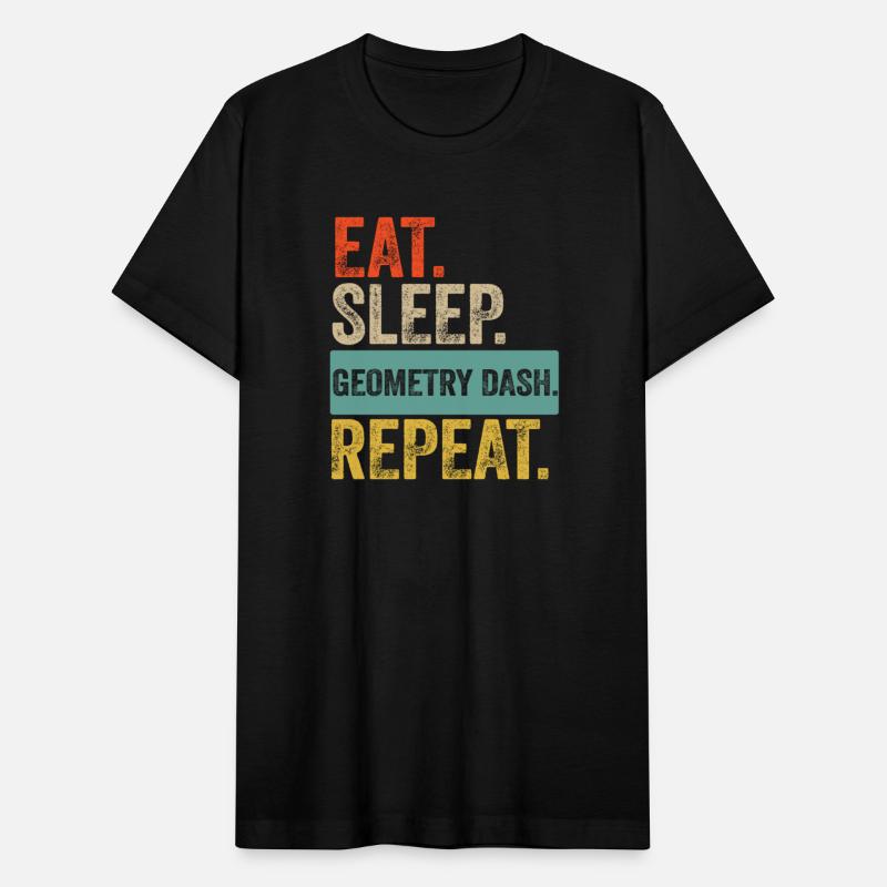 Eat sleep geometry dash repeat retro vintage