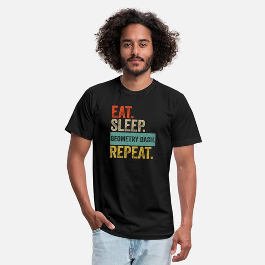 Eat sleep geometry dash repeat retro vintage