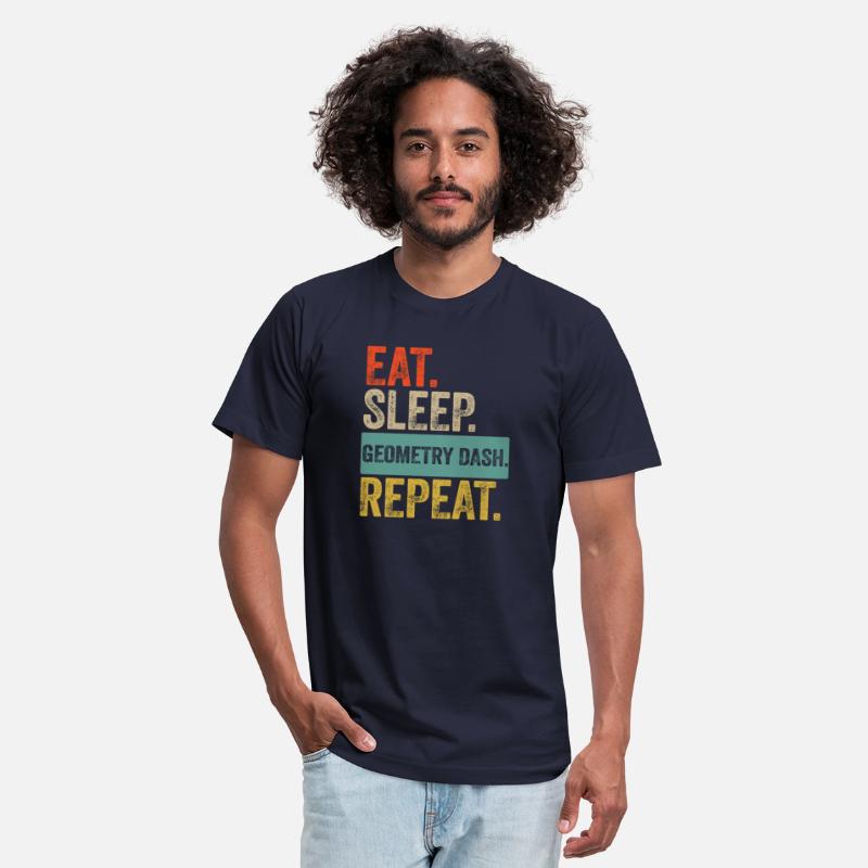 Eat sleep geometry dash repeat retro vintage