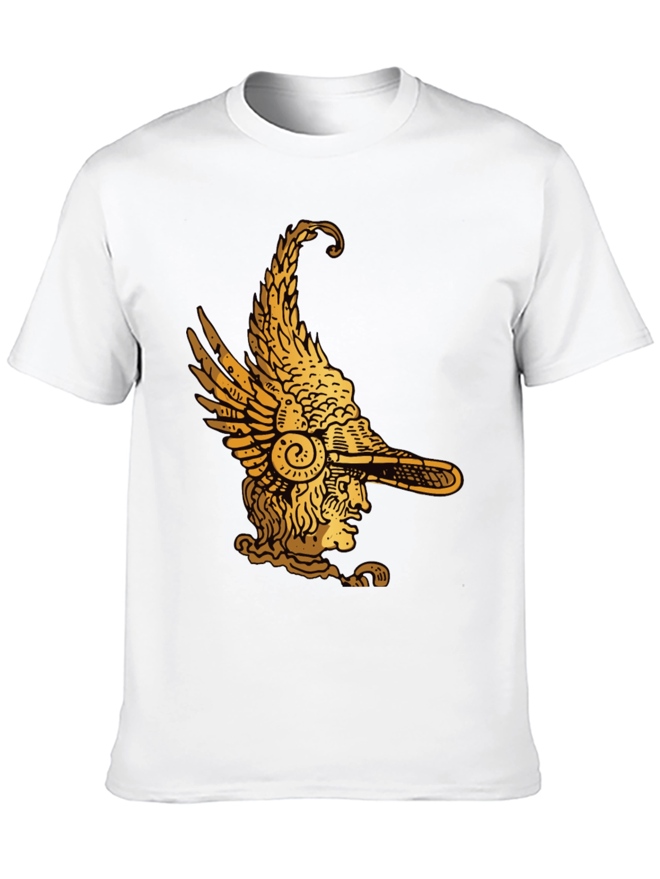 Winged Helmet Graphic Tee - Black Cotton