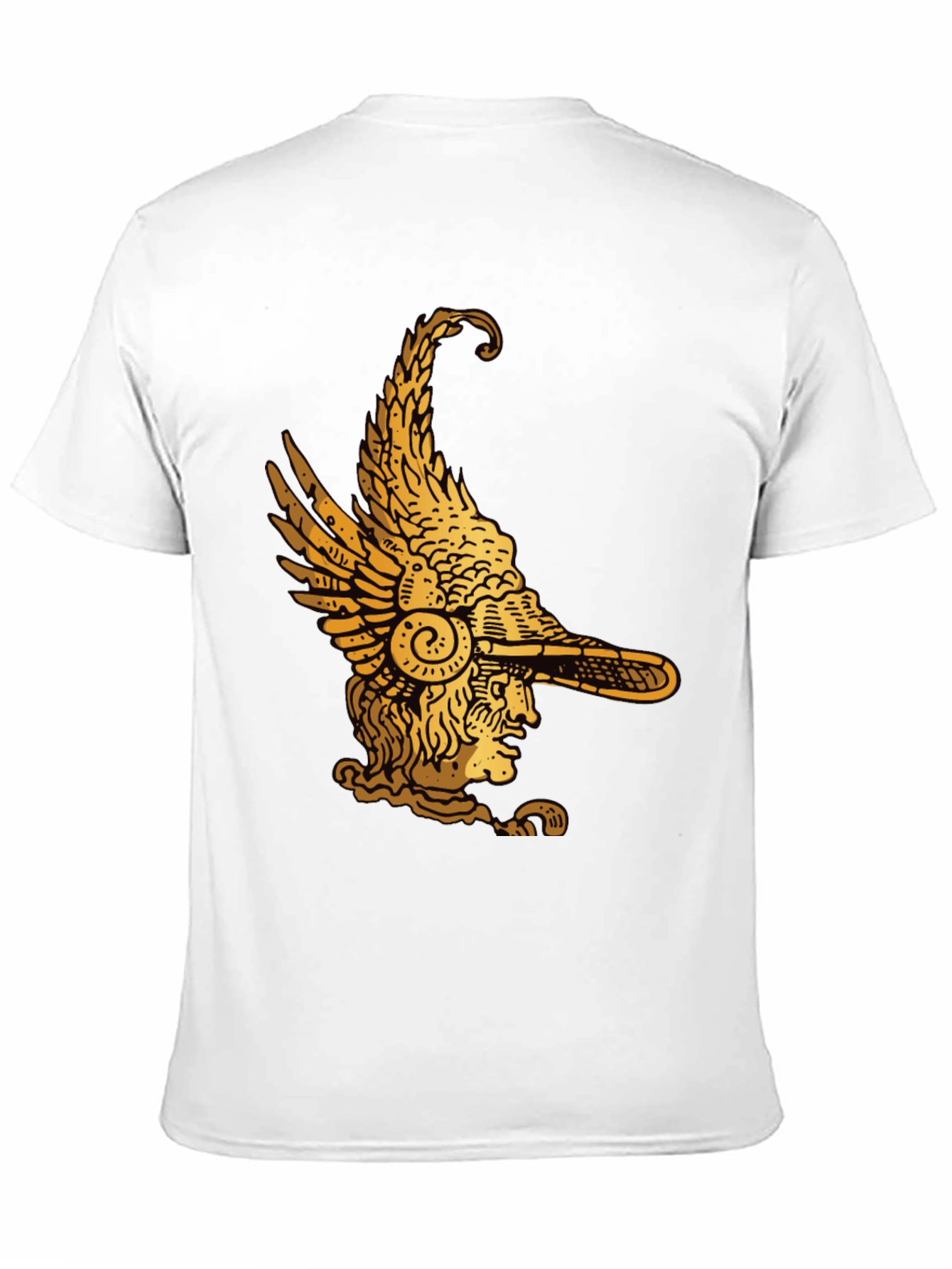 Winged Helmet Graphic Tee - Black Cotton