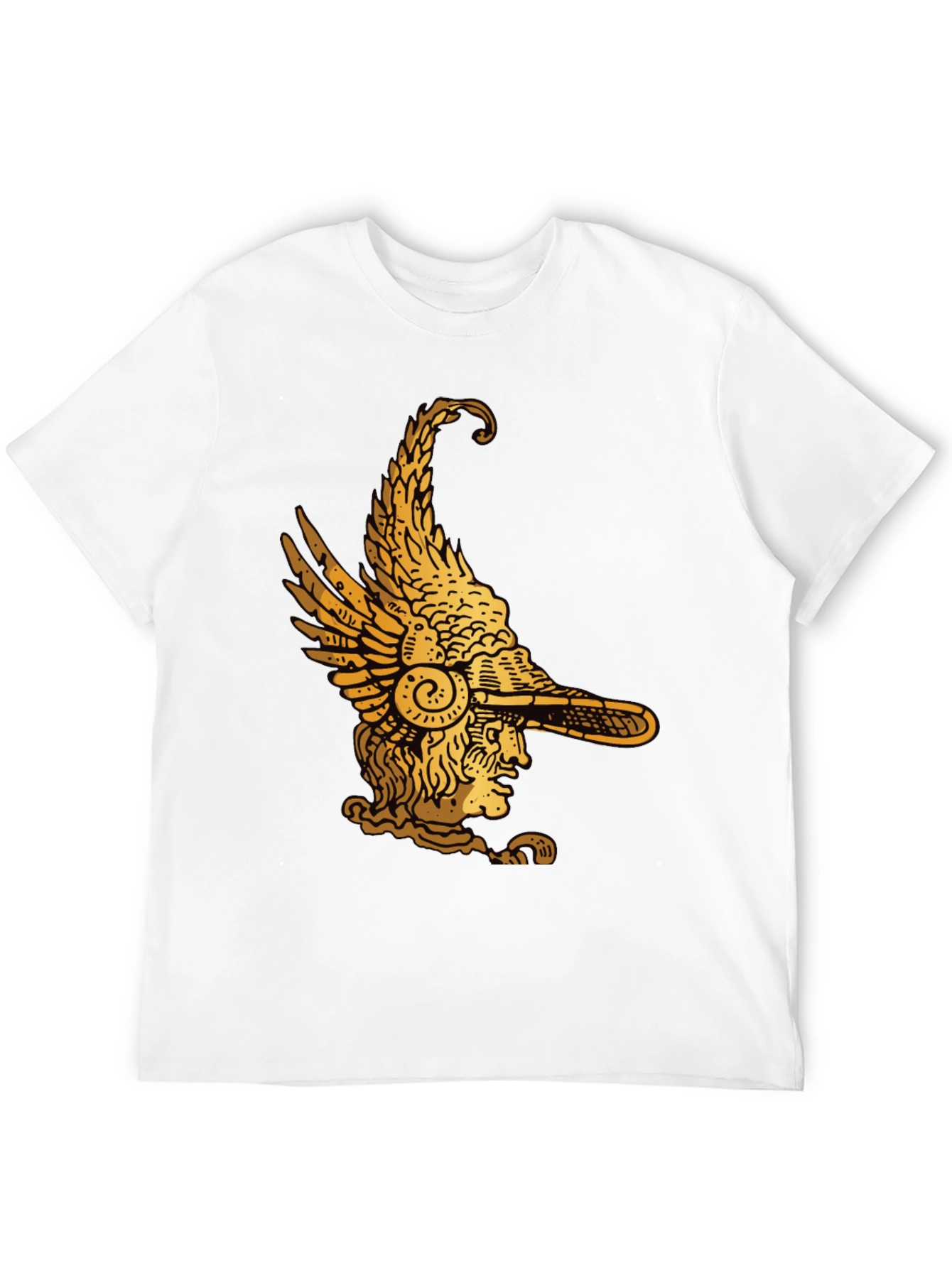 Winged Helmet Graphic Tee - Black Cotton