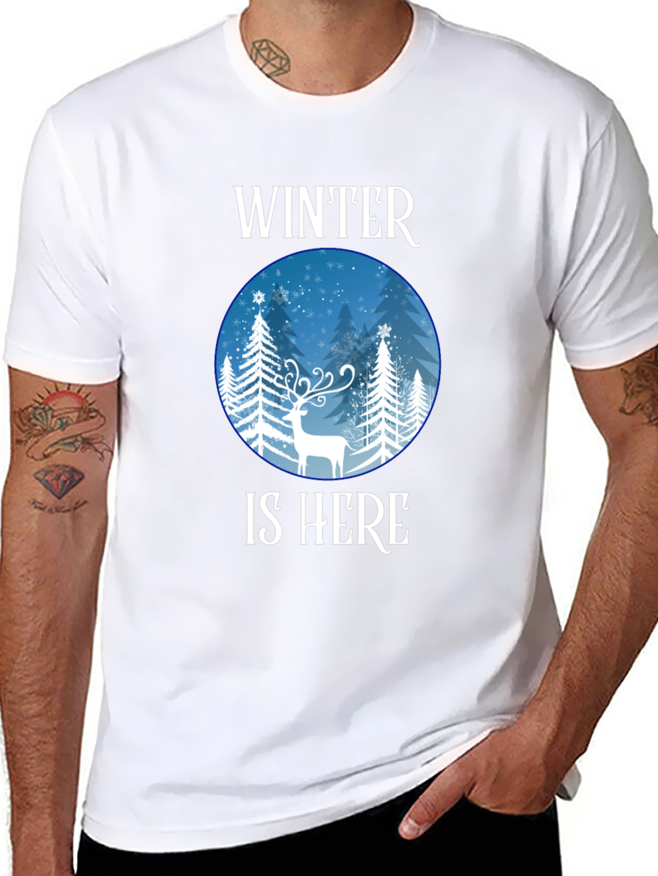 Winter is Here Graphic Tee - Holiday Season Shirt