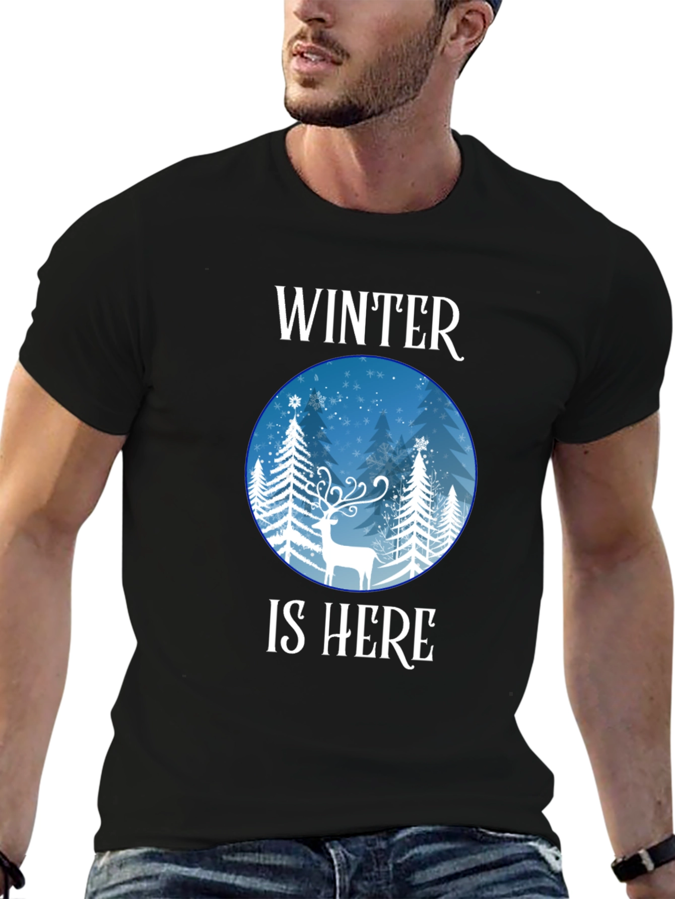 Winter is Here Graphic Tee - Holiday Season Shirt