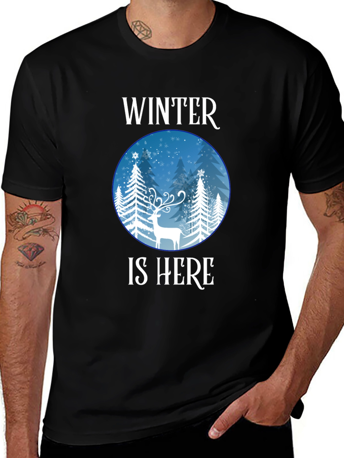 Winter is Here Graphic Tee - Holiday Season Shirt