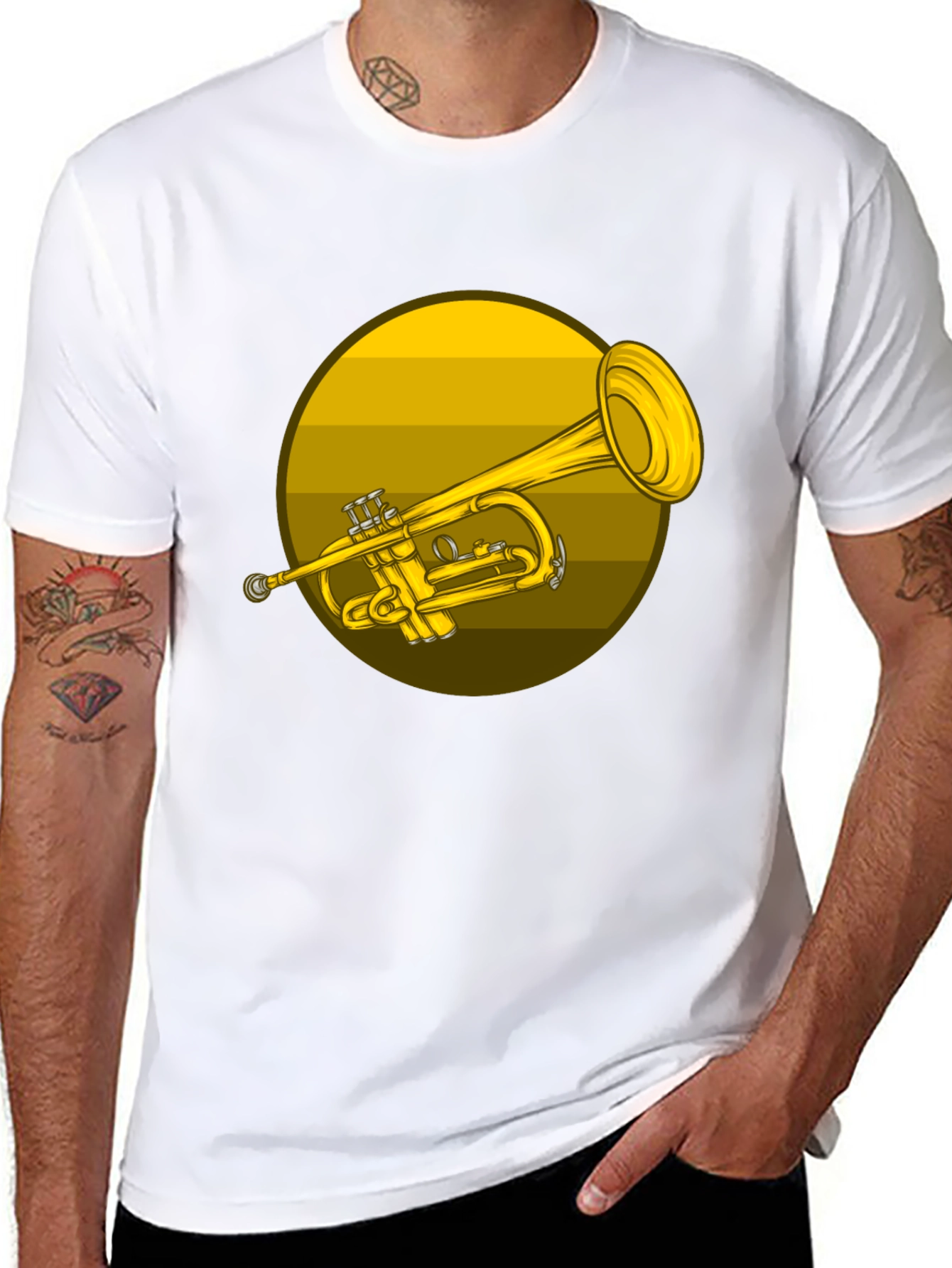 Trumpet Graphic T-Shirt - Music Lover Tee