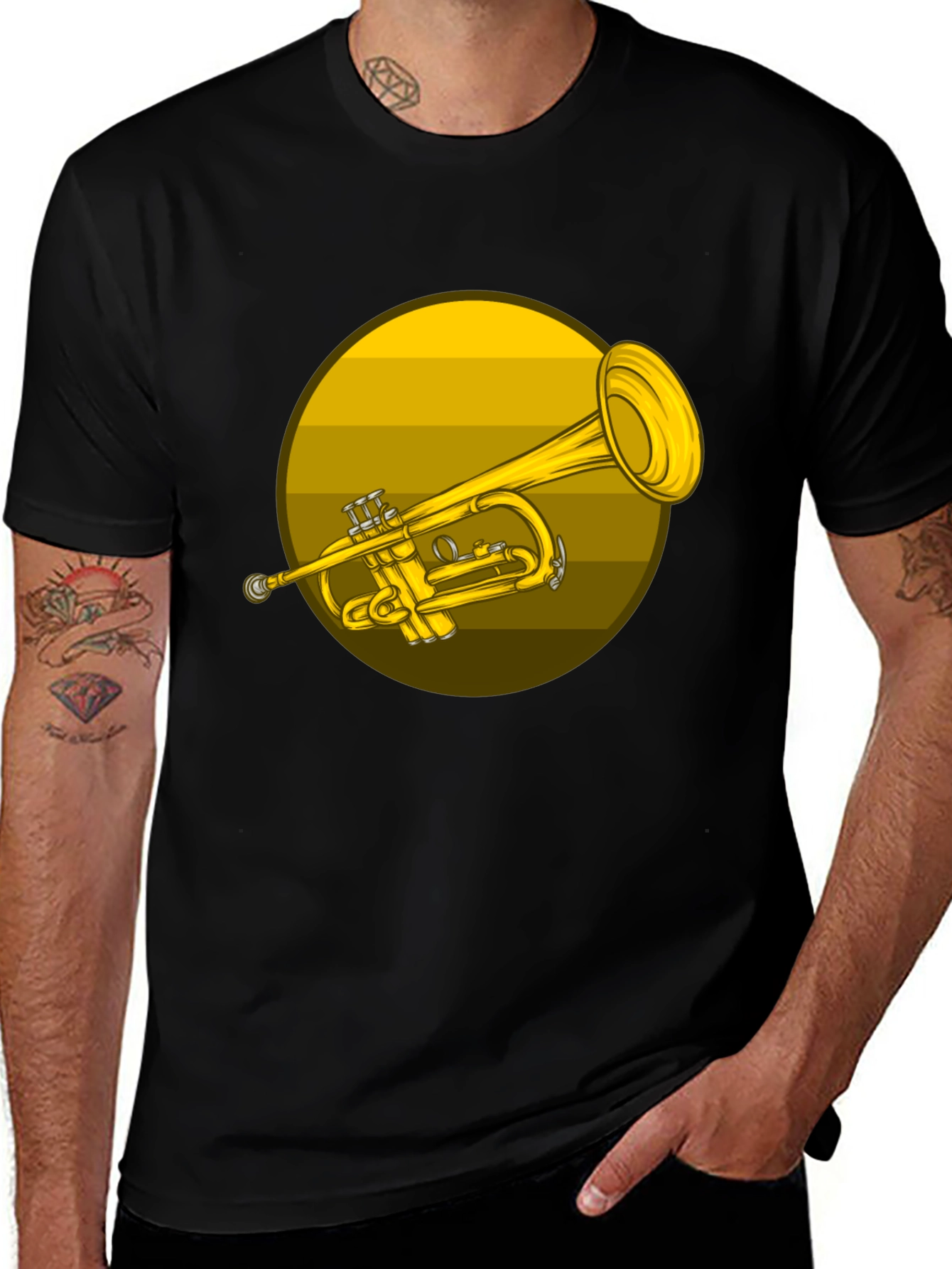 Trumpet Graphic T-Shirt - Music Lover Tee
