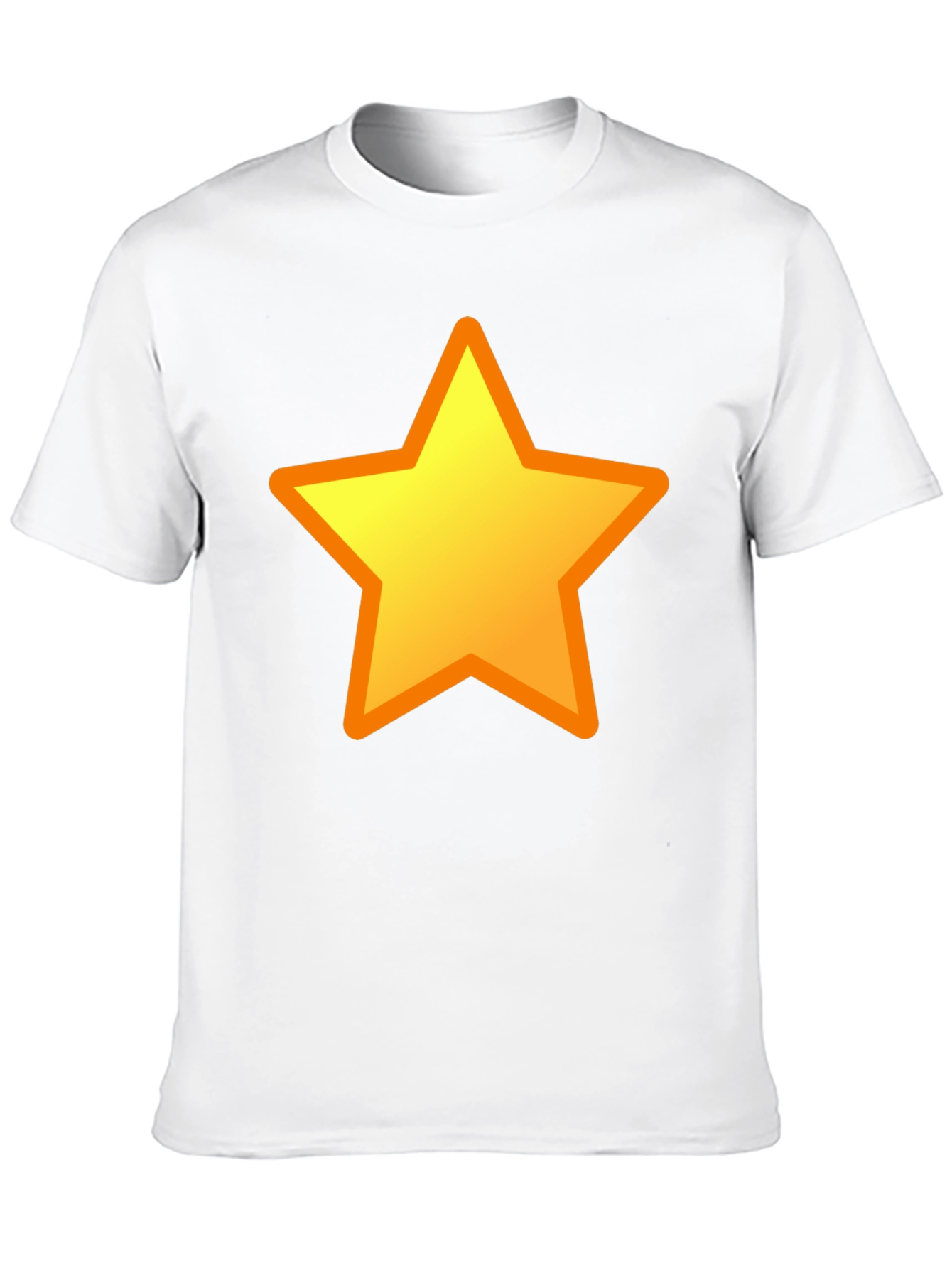 Black T-Shirt with Yellow Star Design