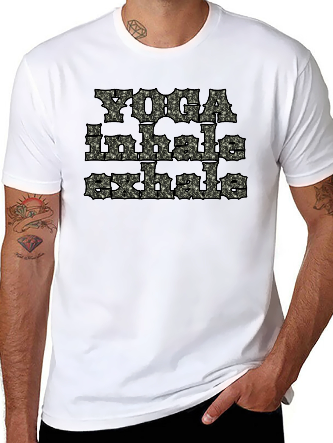 Yoga Inhale Exhale Black T-Shirt