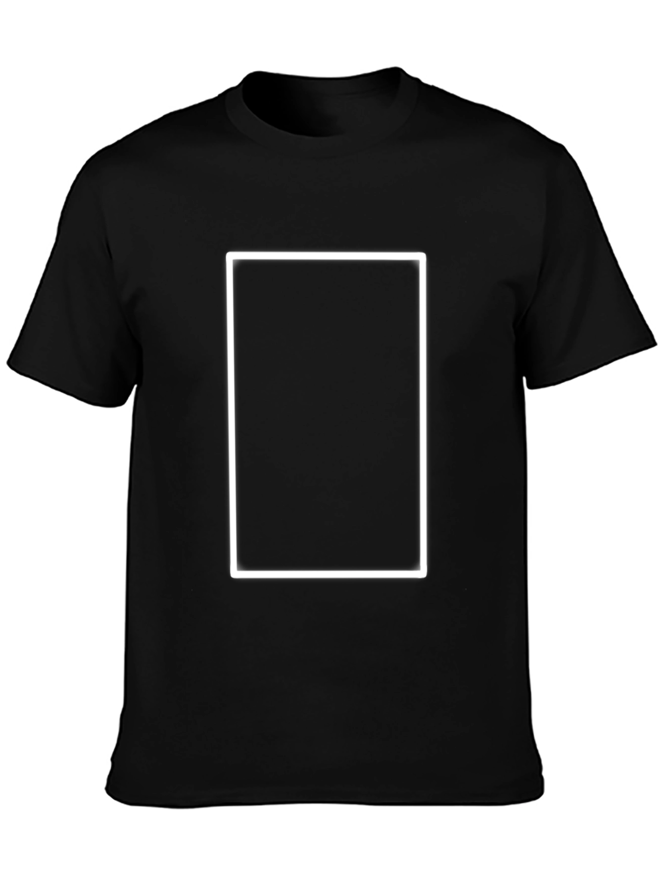 Black T-Shirt with White Frame