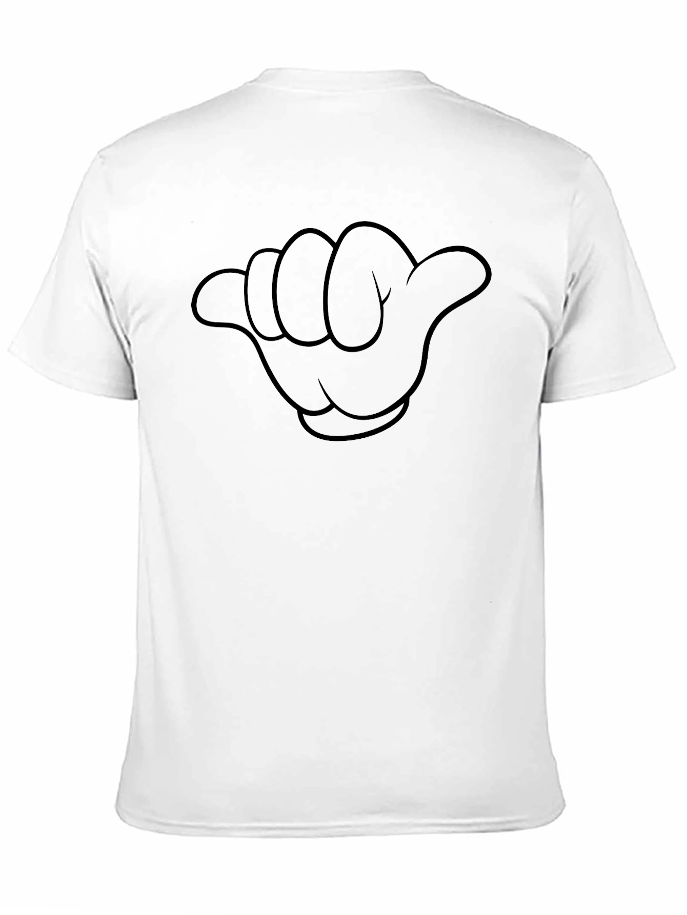 Black Shaka Hand Graphic T-Shirt - Casual Style