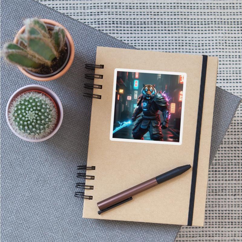 Fantastic warrior samurai tiger