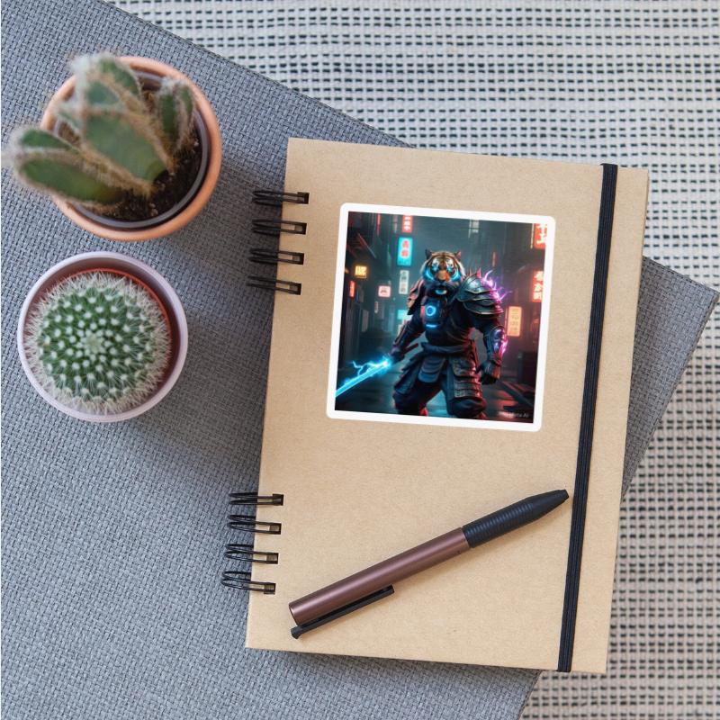 Fantastic warrior samurai tiger