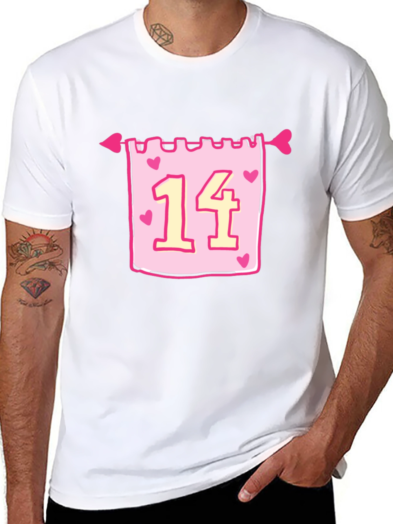 Valentines Day 14 Heart Arrow T-Shirt