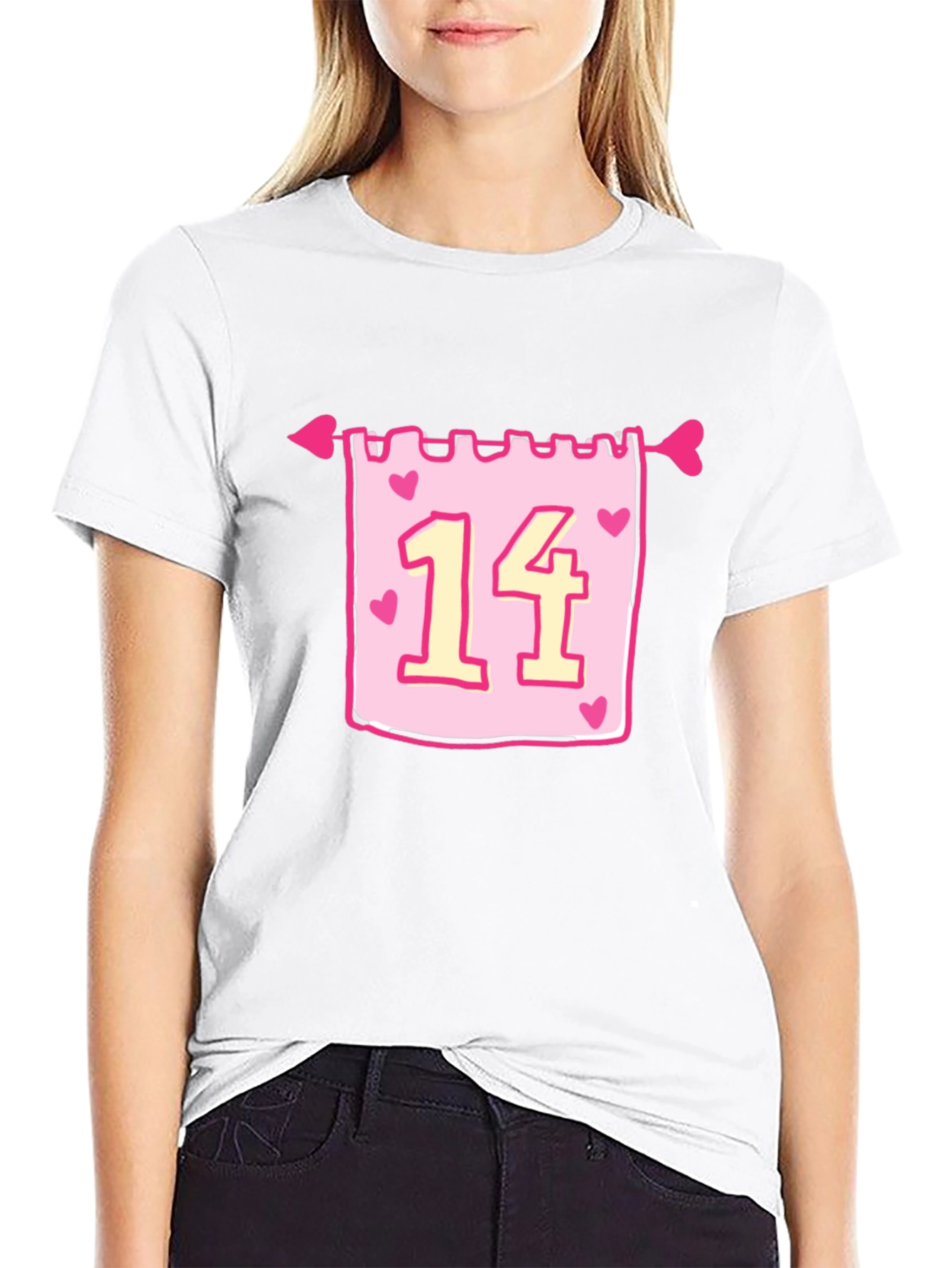 Valentines Day 14 Heart Arrow T-Shirt