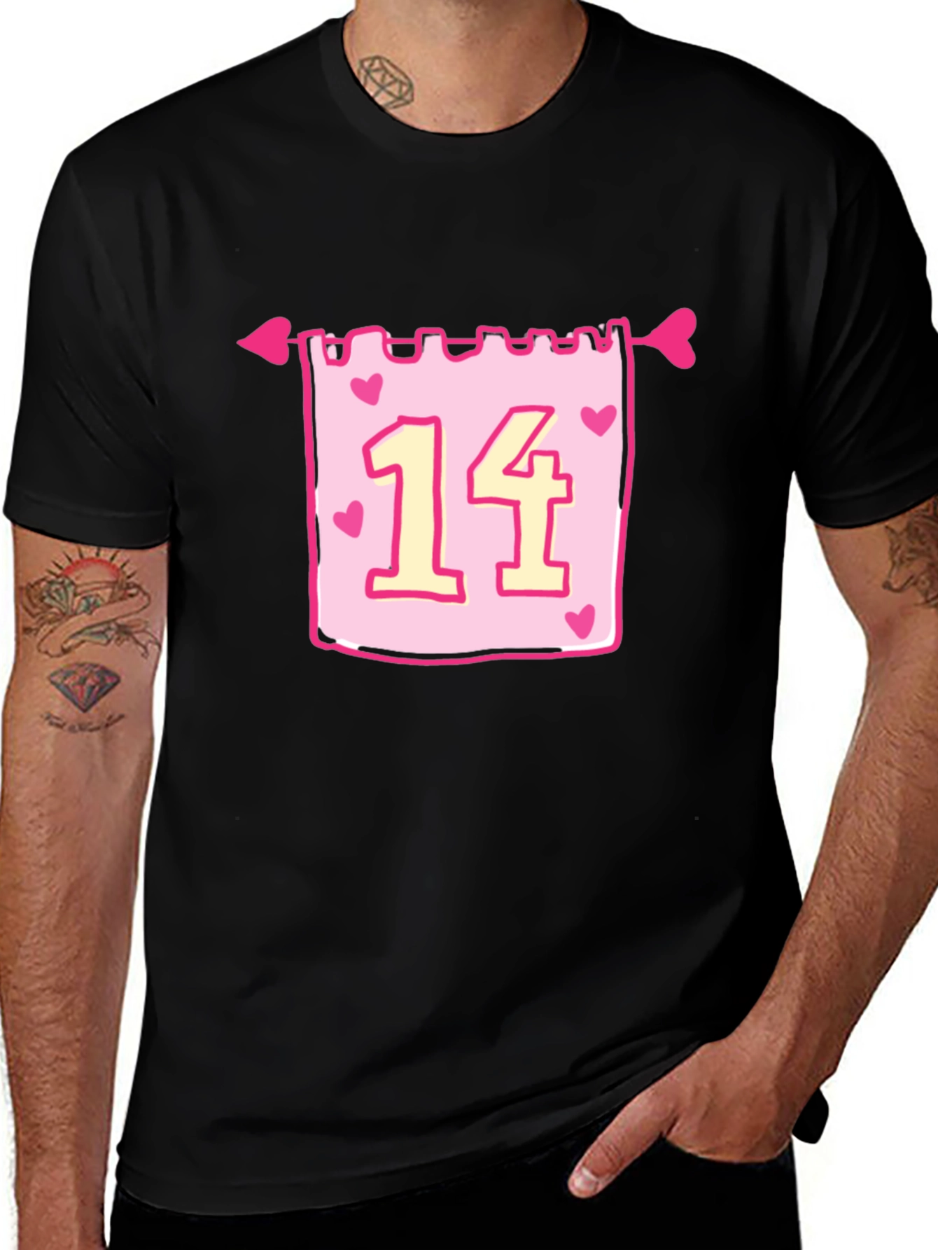 Valentines Day 14 Heart Arrow T-Shirt