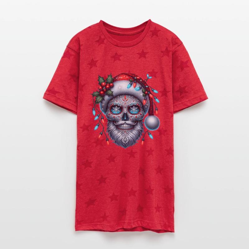 Festive Sugar Skull Santa Christmas Vibes