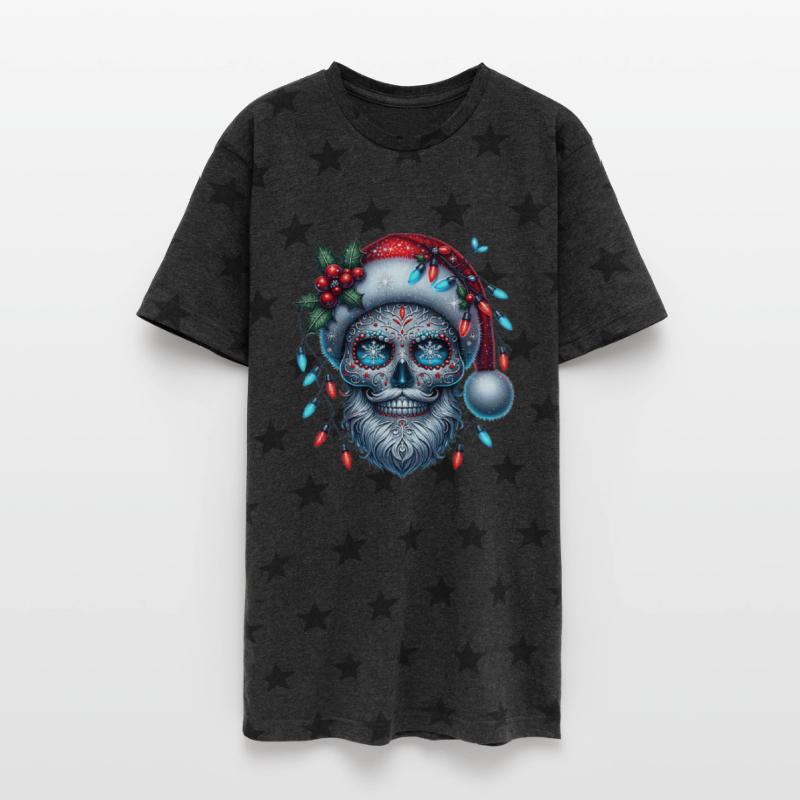 Festive Sugar Skull Santa Christmas Vibes