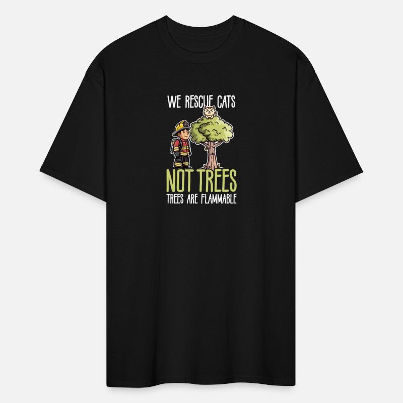 Firefighter Rescue Cats, Not Trees Are Flammable.