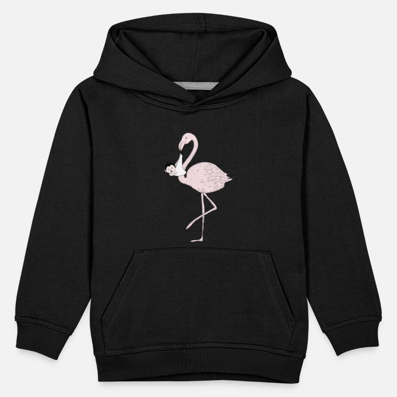 Flamingo brings the baby instead of the stork